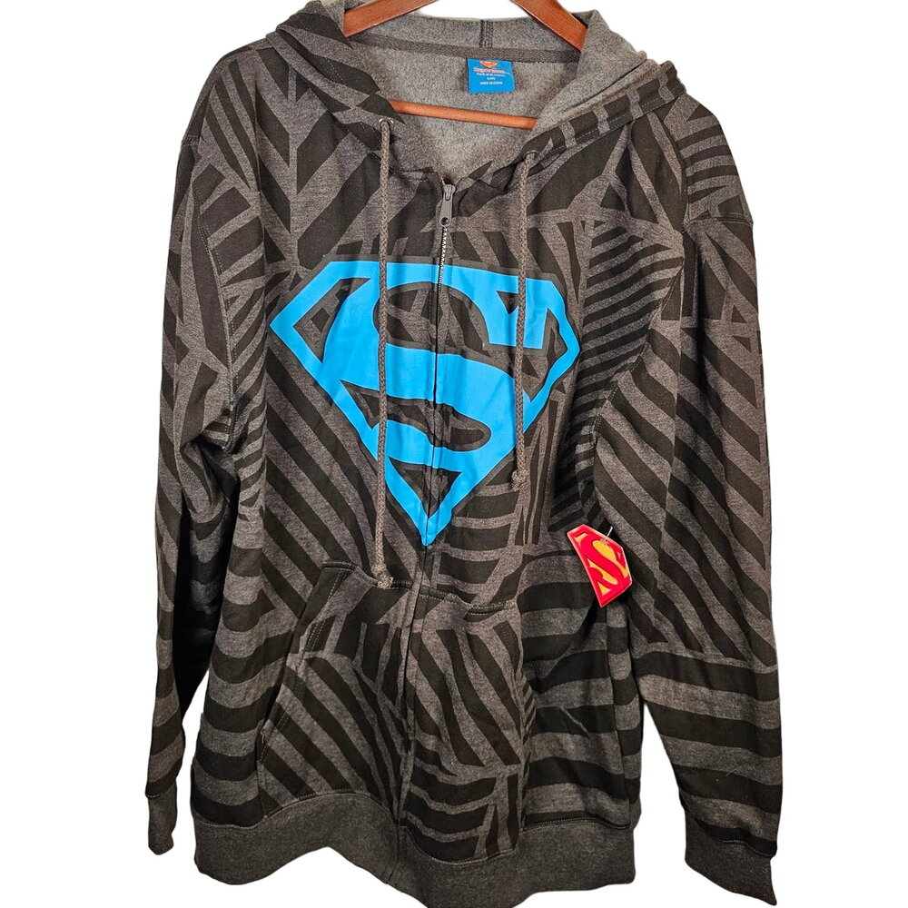 DC Comics Superman Geometric AOP Sweatshirt Men's Size XL Extra Large NEW NWT